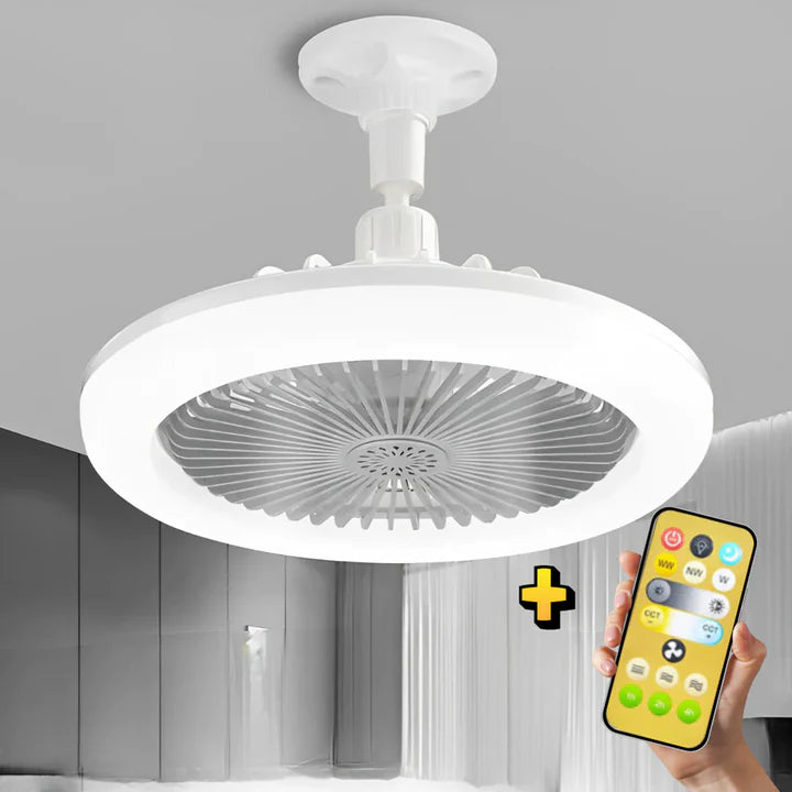 ABANICO CON LED Y AROMATIZANTE MULTIFUNCIONAL
